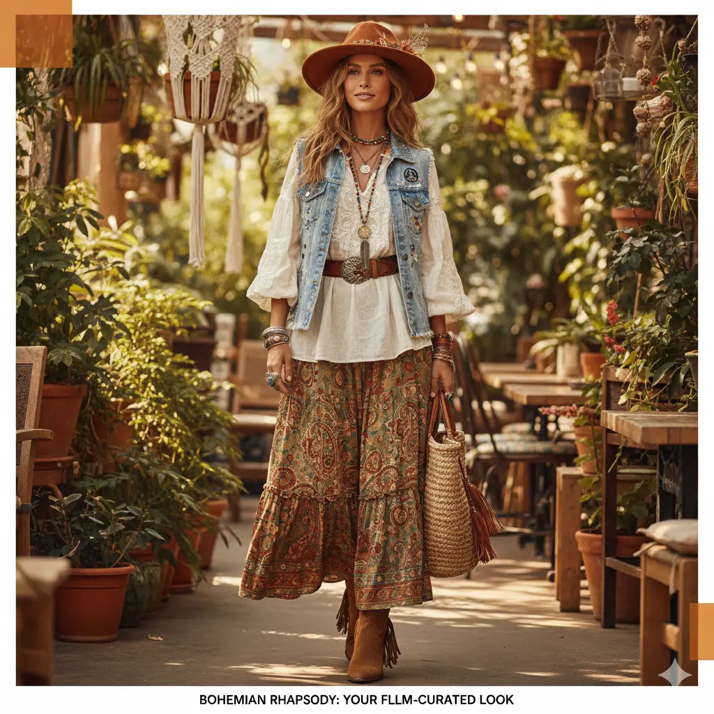 FLLM generated boho chic look